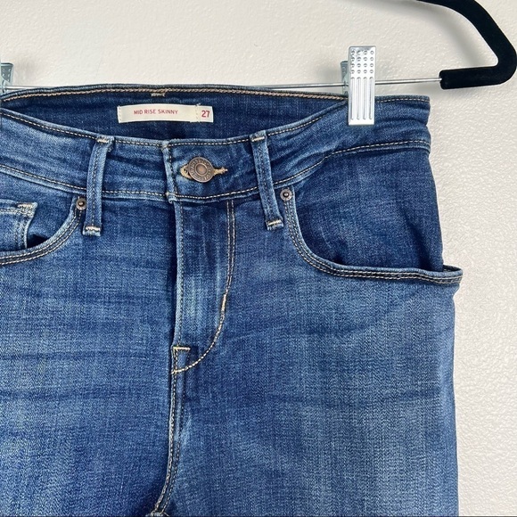 Levi’s Mid Rise Skinny Jeans Blue‎ Sz 27 - Picture 2 of 6